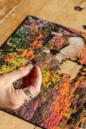 Namaqualand is a MasterPiece wooden jigsaw puzzle from the African Odyssey poster series designed to showcase Africa’s most iconic natural wonders. This one captures the region in South Africa famous for its stunning spring wildflower bloom. Precision-cut from 3mm thick wood and expertly printed, our MasterPiece puzzles offer a tactile and satisfying puzzling experience like no other. They are perfect for art lovers, nature enthusiasts and anyone looking for a thoughtful gift.
