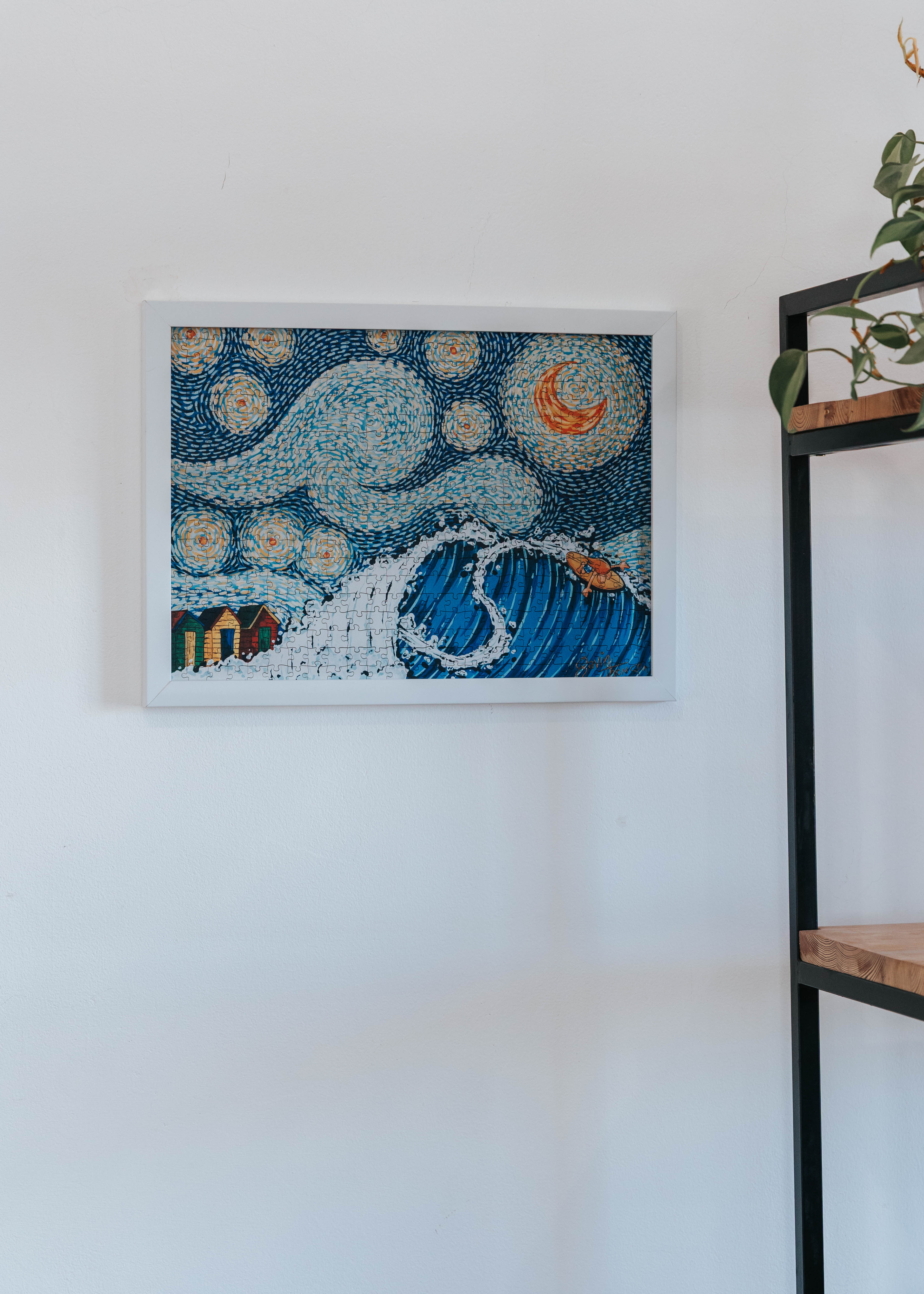 Framed Starry Night by Gavin Thomson MasterPiece 3mm wooden puzzle.