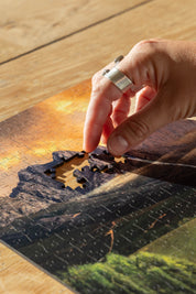 Stellenbosch is a MasterPiece wooden jigsaw puzzle from the African Odyssey poster series designed to showcase Africa’s most iconic natural wonders. This design captures one of the country's oldest towns renowned wine region. Precision-cut from 3mm thick wood and expertly printed, our MasterPiece puzzles offer a tactile and satisfying puzzling experience like no other. They are perfect for art lovers, nature enthusiasts and anyone looking for a thoughtful gift.