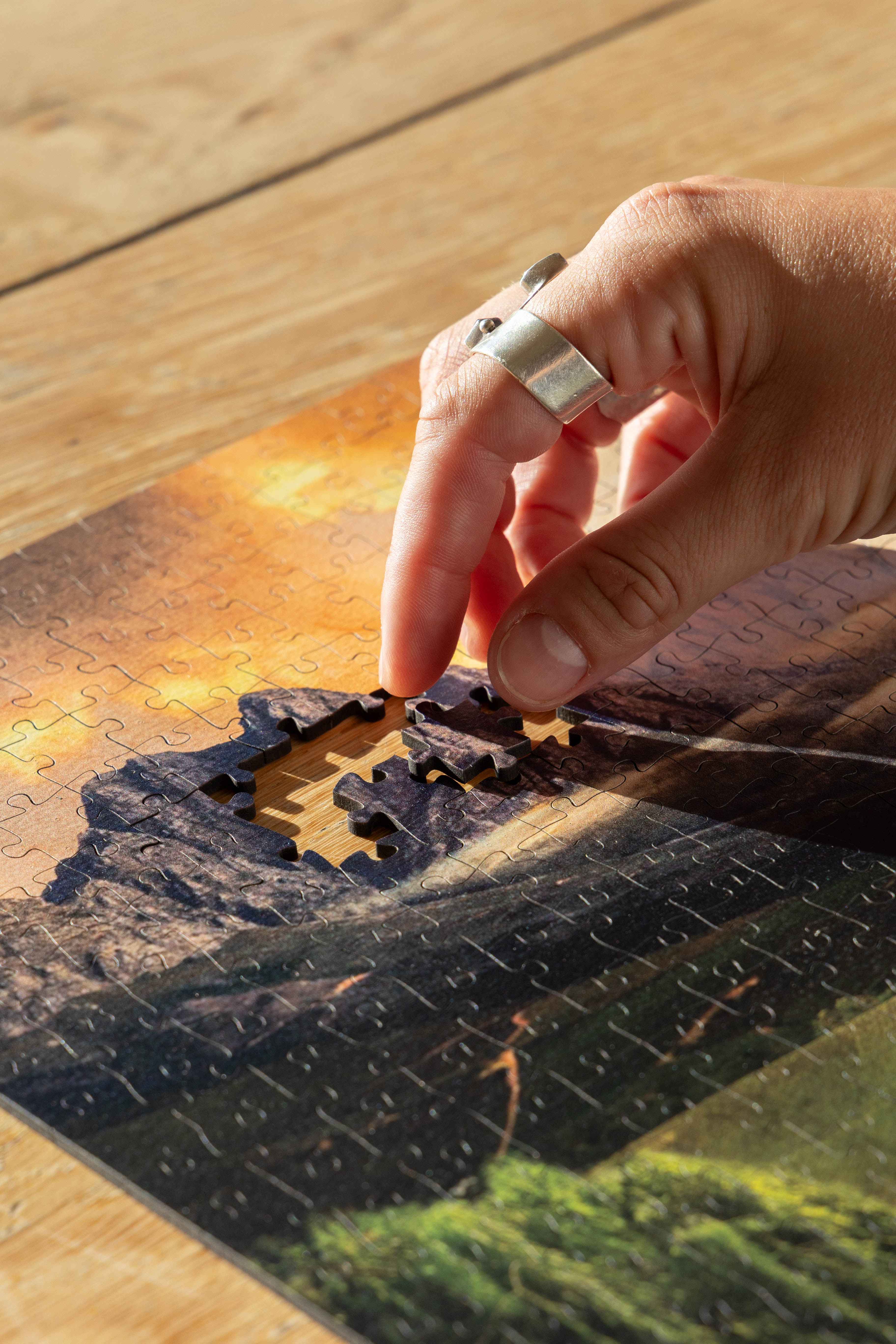 Stellenbosch is a MasterPiece wooden jigsaw puzzle from the African Odyssey poster series designed to showcase Africa’s most iconic natural wonders. This design captures one of the country's oldest towns renowned wine region. Precision-cut from 3mm thick wood and expertly printed, our MasterPiece puzzles offer a tactile and satisfying puzzling experience like no other. They are perfect for art lovers, nature enthusiasts and anyone looking for a thoughtful gift.