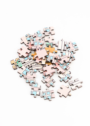 MasterPiece luxury wooden puzzle of the Mountain Nelson Hotel . A way to disconnect, relieve stress and a great gift idea.