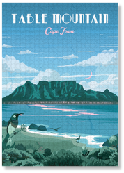 Table Mountain Night by Roam Travel Poster Co.