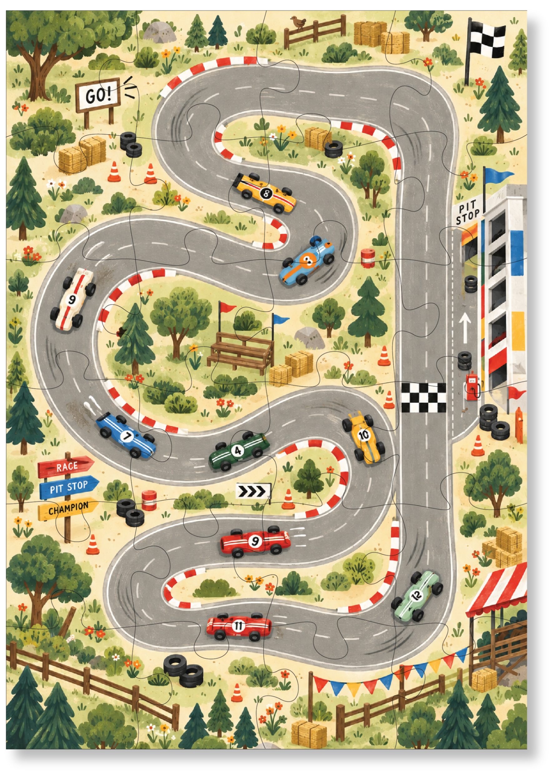 Race Day Kids Puzzle