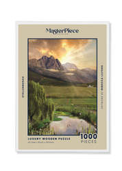 Stellenbosch is a MasterPiece wooden jigsaw puzzle from the African Odyssey poster series designed to showcase Africa’s most iconic natural wonders. This design captures one of the country's oldest towns renowned wine region. Precision-cut from 3mm thick wood and expertly printed, our MasterPiece puzzles offer a tactile and satisfying puzzling experience like no other. They are perfect for art lovers, nature enthusiasts and anyone looking for a thoughtful gift.