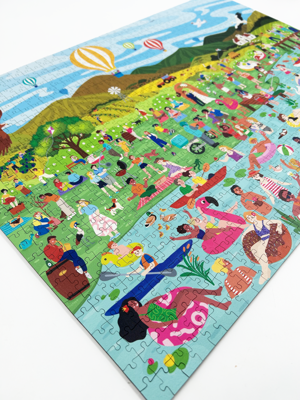 Along The Breede is a premium wooden jigsaw puzzle that features a vibrant and playful illustration that captures the energy of a summer day along the Breede river in the Western Cape. Bursting with intricate details, this puzzle is as fun to explore as it is to complete. This puzzle is ideal for adults, art lovers and gift buyers.