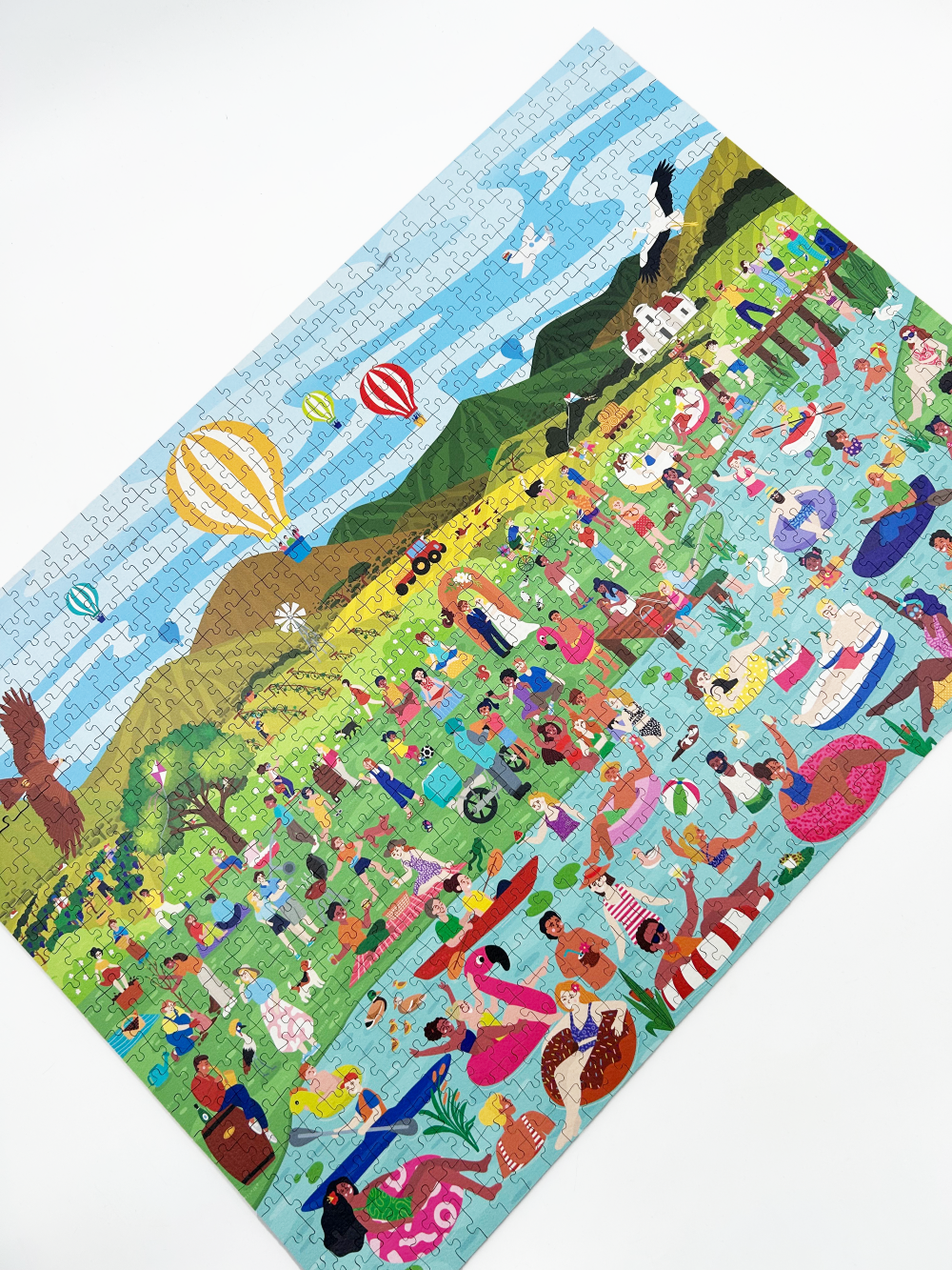Along The Breede is a premium wooden jigsaw puzzle that features a vibrant and playful illustration that captures the energy of a summer day along the Breede river in the Western Cape. Bursting with intricate details, this puzzle is as fun to explore as it is to complete. This puzzle is ideal for adults, art lovers and gift buyers.