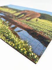 Among The Blossoms is a premium wooden jigsaw puzzle that features a beautiful photograph of an elephant. Perfect for wildlife lovers, nature enthusiasts and thoughtful gift buyers.