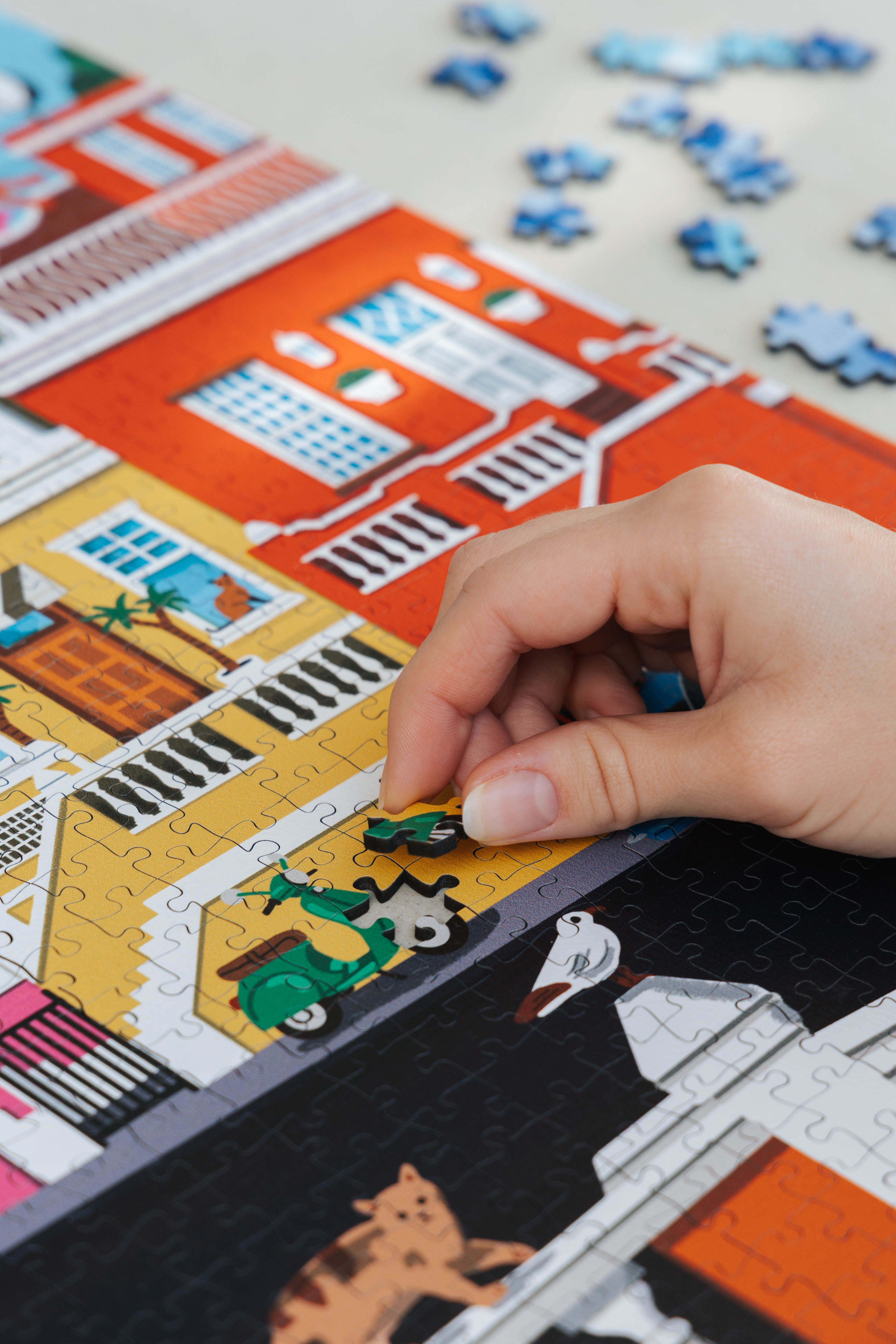 Bo-Kaap is a MasterPiece wooden jigsaw puzzle featuring&nbsp;a vibrant illustration of the iconic colourful homes beneath Table Mountain. Bold colours beautifully capture the charm and character of one of South Africa’s most beloved neighbourhoods.