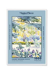 Garden of the Painter at Saint Clair is a MasterPiece wooden jigsaw puzzle of one of Henri-Edmond Cross’s paintings. This artwork captures a sunlit garden overflowing with vibrant greenery and blooming flowers. 

Precision-cut from 3mm thick wood and expertly printed, our MasterPiece puzzles offer a tactile and satisfying puzzling experience like no other. They are perfect for classic art lovers and anyone looking for a thoughtful gift. 
