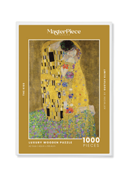 The Kiss is a MasterPiece wooden jigsaw puzzle of one of Gustav Klimt’s most celebrated paintings. This artwork of the Golden Period portrays an intimate embrace between two lovers, enveloped in a shimmering golden cloak adorned with intricate patterns. 

Precision-cut from 3mm thick wood and expertly printed, our MasterPiece puzzles offer a tactile and satisfying puzzling experience like no other. They are perfect for classic art lovers and anyone looking for a thoughtful gift.