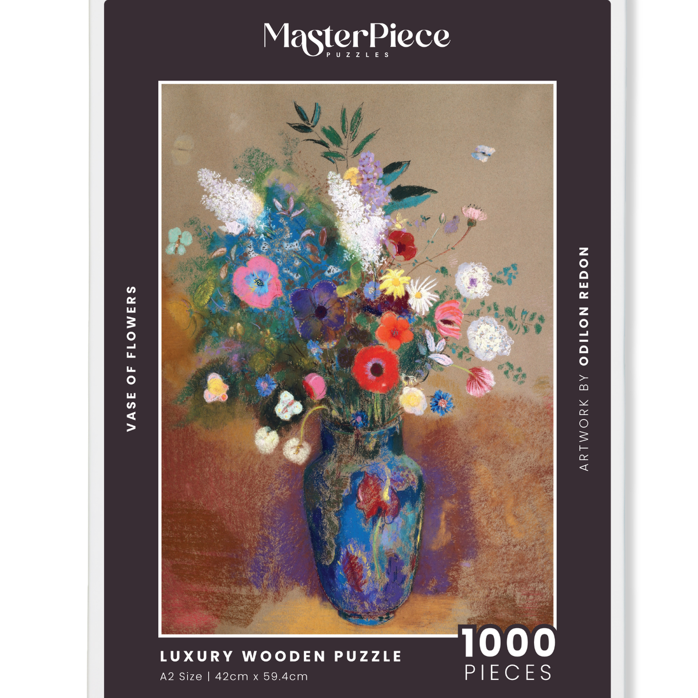 Vase of Flowers is a MasterPiece wooden jigsaw puzzle of Redon’s Vase of Flowers, a painting of vibrant floral composition with rich colour and detail.

Precision-cut from 3mm thick wood and expertly printed, our MasterPiece puzzles offer a tactile and satisfying puzzling experience like no other. They are perfect for classic art lovers, floral enthusiasts and anyone looking for a thoughtful gift. 