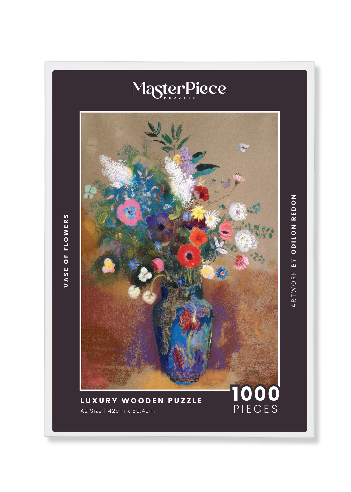Vase of Flowers is a MasterPiece wooden jigsaw puzzle of Redon’s Vase of Flowers, a painting of vibrant floral composition with rich colour and detail.

Precision-cut from 3mm thick wood and expertly printed, our MasterPiece puzzles offer a tactile and satisfying puzzling experience like no other. They are perfect for classic art lovers, floral enthusiasts and anyone looking for a thoughtful gift. 