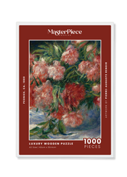 MasterPiece luxury wooden puzzle of  classic artwork Peonies, ca. 1880 by Renoir