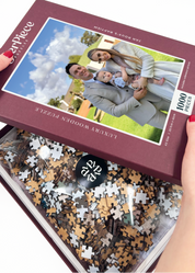 Our custom puzzles let you piece together your most special memories. Whether it’s a breathtaking landscape, a beloved pet, a family portrait, or a unique artwork, we’ll transform it into a premium puzzle you can cherish, gift, or even glue, frame and hang as beautiful wall art. Precision-cut from 3mm thick wood and expertly printed, our custom MasterPiece puzzles offer a tactile and satisfying puzzling experience like no other. They are perfect for anyone looking for a personal and thoughtful gift.