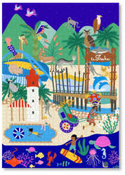 MasterPiece luxury wooden puzzle of Durban, South Africa.