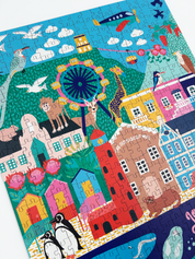 colourful wooden puzzle of Cape Town 