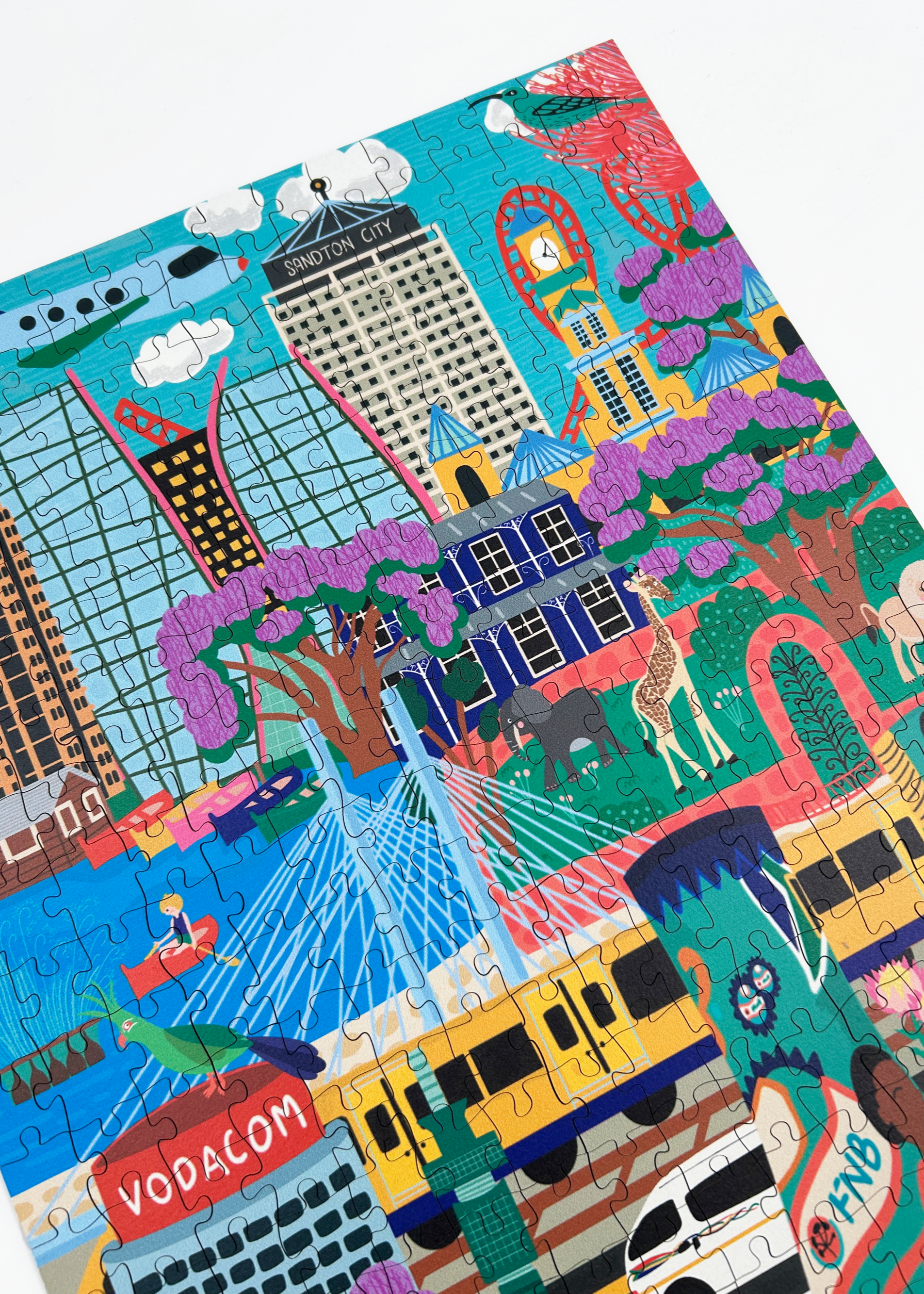 colourful wooden puzzle of Cape Town 