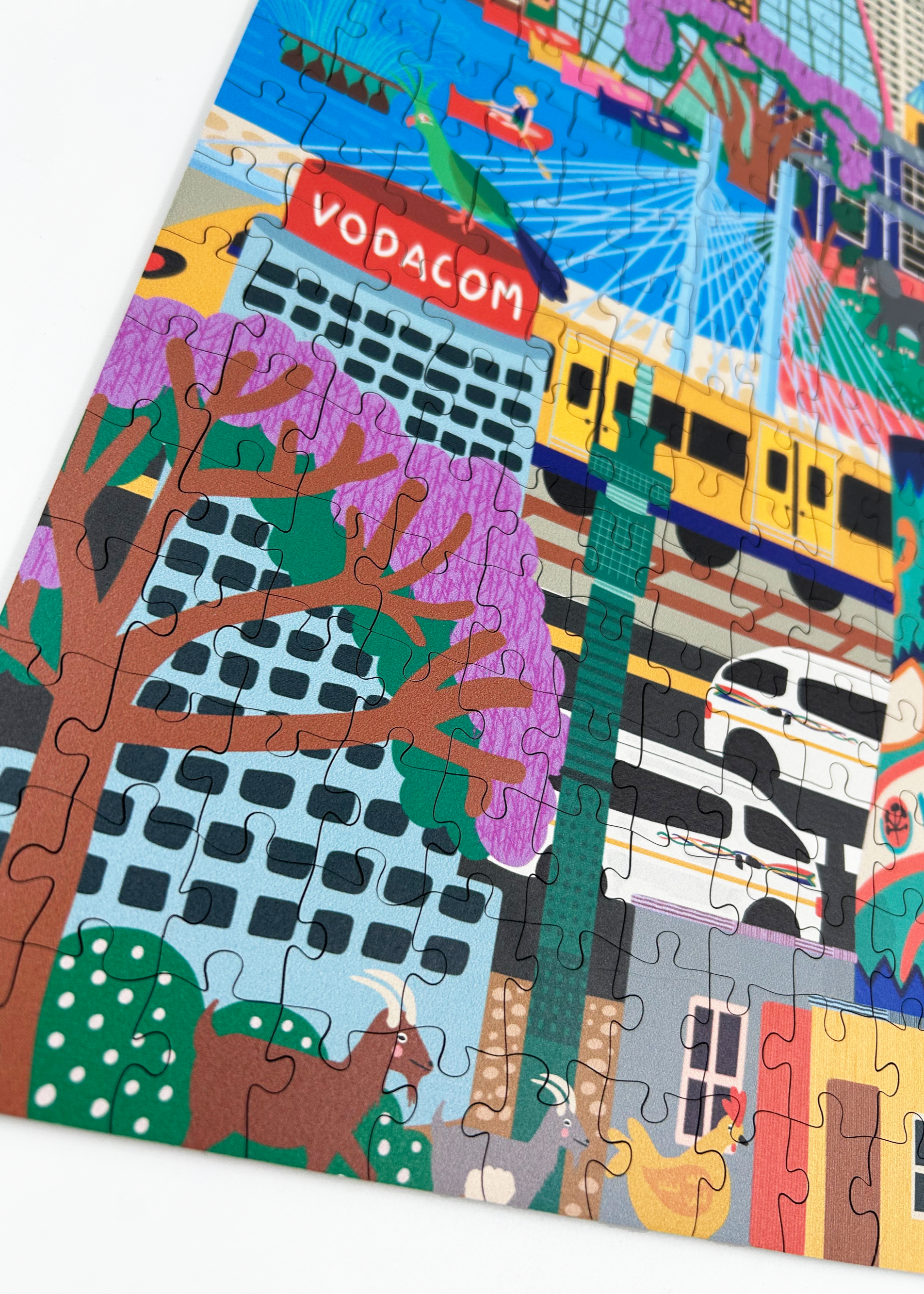 colourful wooden puzzle of Cape Town 