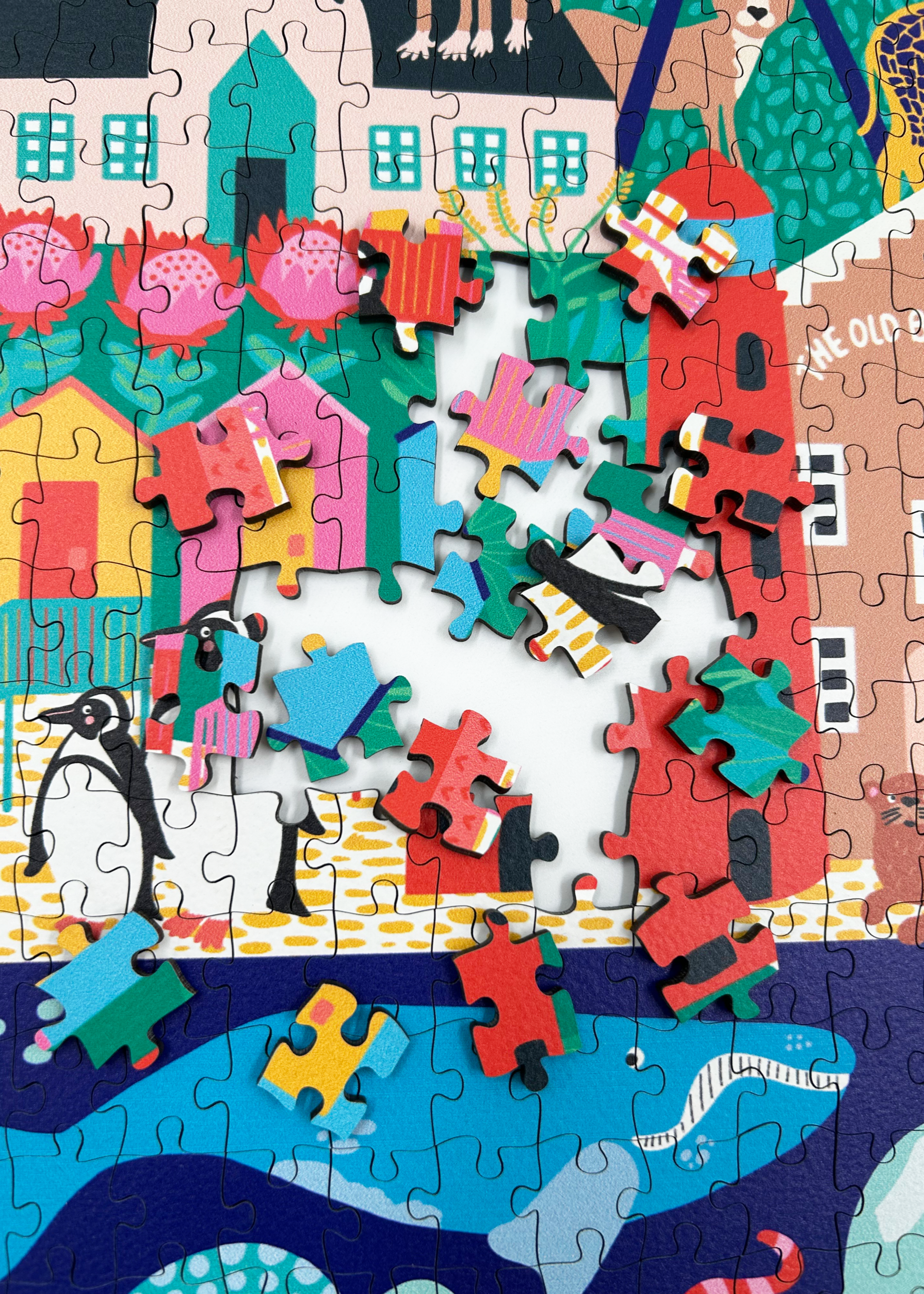 colourful wooden puzzle of Cape Town 