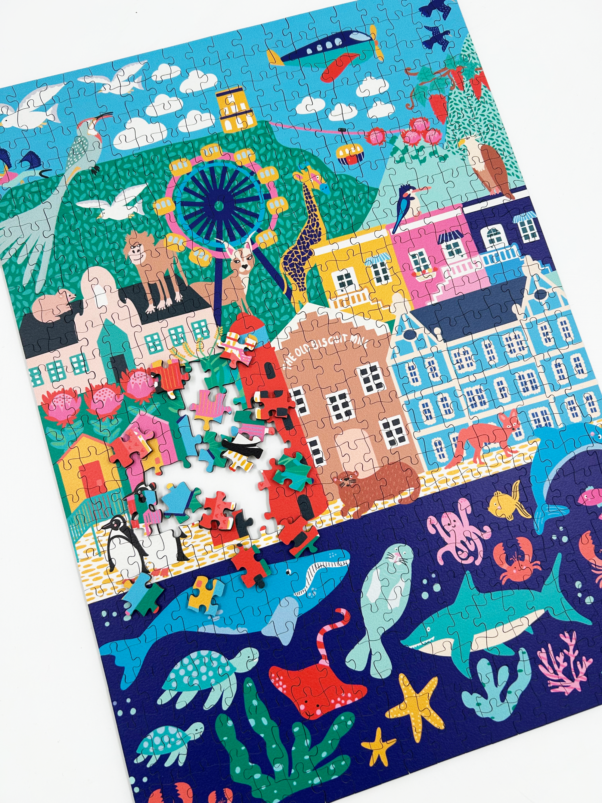 colourful wooden puzzle of Cape Town 
