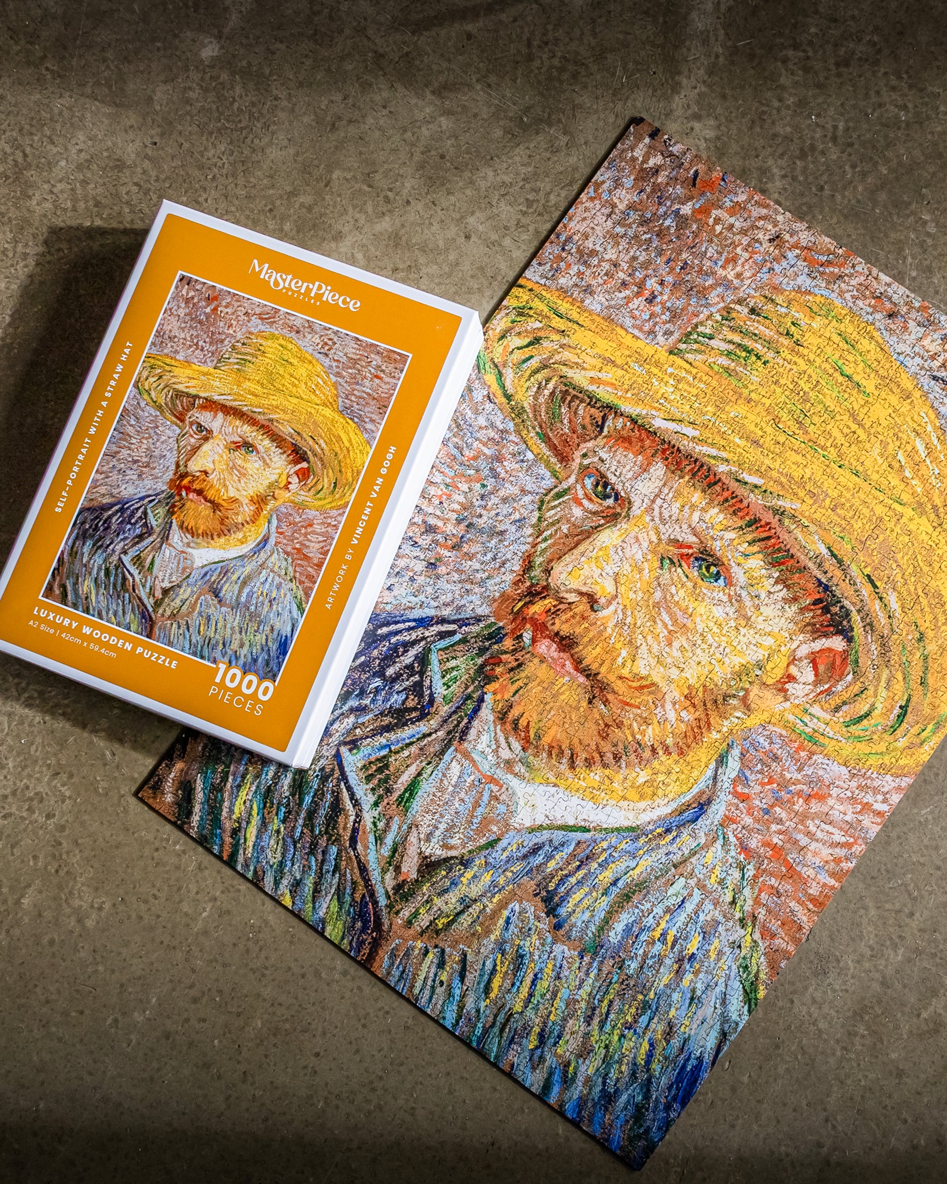 Self-Portrait with a Straw Hat by Van Gogh
