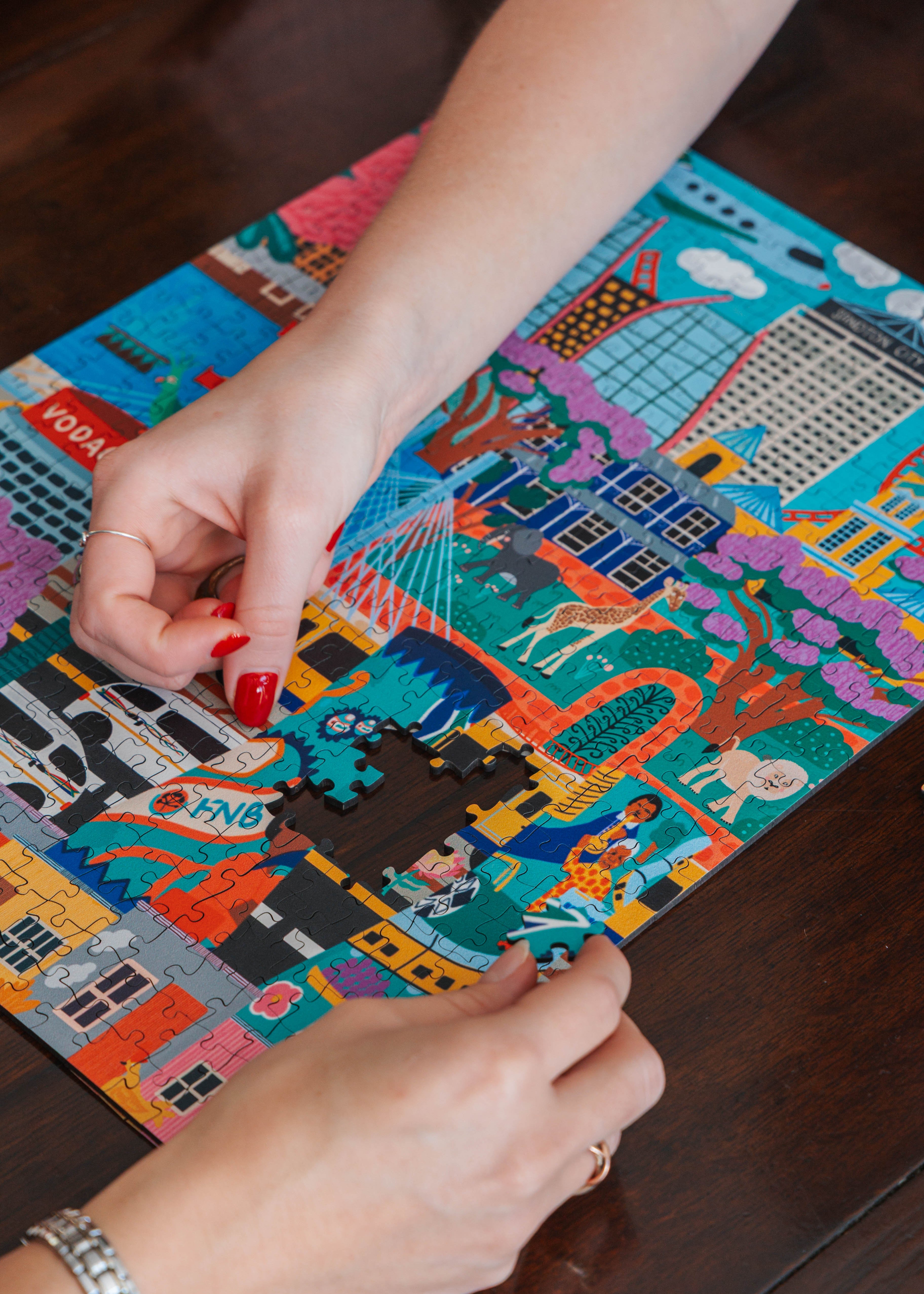 ジグソーパズル LaQ Basic7 1400pices Johannesburg by Kelly McChesney – MasterPiece Puzzles