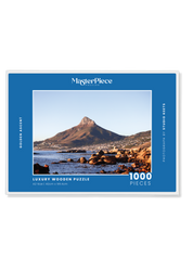 Golden Ascent is a MasterPiece wooden jigsaw puzzle that features the golden glow of Cape Town’s most iconic peak. Precision-cut from 3mm thick wood and expertly printed, our MasterPiece puzzles offer a tactile and satisfying puzzling experience like no other. They are perfect for art lovers, proud South Africans, tourists and anyone looking for a thoughtful gift. 