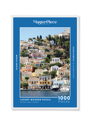 Island Charm is a MasterPiece wooden jigsaw puzzle that captures the early morning view on the ferry to Symi Island in Greece, where rows of the recognisable pastel-coloured houses rise from the harbour, each one with a better view than the next. Precision-cut from 3mm thick wood and expertly printed, our MasterPiece puzzles offer a tactile and satisfying puzzling experience like no other. They are perfect for travelers, Greece lovers and anyone looking for a thoughtful gift.   