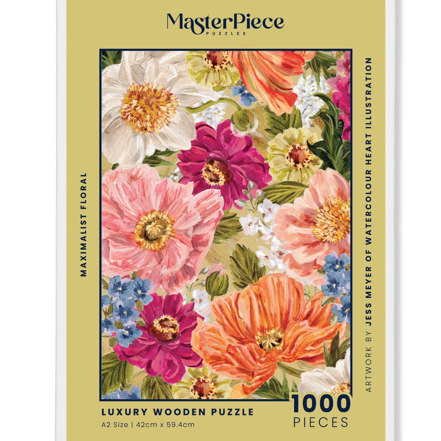 Maximalist Floral is a MasterPiece wooden jigsaw puzzle that captures the vibrant beauty of South African florals. The perfect puzzle for that Spring-time feeling and the artwork is so beautiful you'll want it framed and displayed once it's complete.

Precision-cut from 3mm thick wood and expertly printed, our MasterPiece puzzles offer a tactile and satisfying puzzling experience like no other. They are perfect for art lovers and anyone looking for a thoughtful gift. 