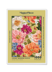 Maximalist Floral is a MasterPiece wooden jigsaw puzzle that captures the vibrant beauty of South African florals. The perfect puzzle for that Spring-time feeling and the artwork is so beautiful you'll want it framed and displayed once it's complete.

Precision-cut from 3mm thick wood and expertly printed, our MasterPiece puzzles offer a tactile and satisfying puzzling experience like no other. They are perfect for art lovers and anyone looking for a thoughtful gift. 