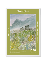 Walk With Me is a MasterPiece wooden jigsaw puzzle that captures the slowness of time spent in nature, showing the diversity and natural beauty of the area. This artwork is an ode to Tulbagh’s beautiful fynbos landscapes.  Precision-cut from 3mm thick wood and expertly printed, our MasterPiece puzzles offer a tactile and satisfying puzzling experience like no other. They are perfect for art lovers, nature enthusiasts and anyone looking for a thoughtful gift.