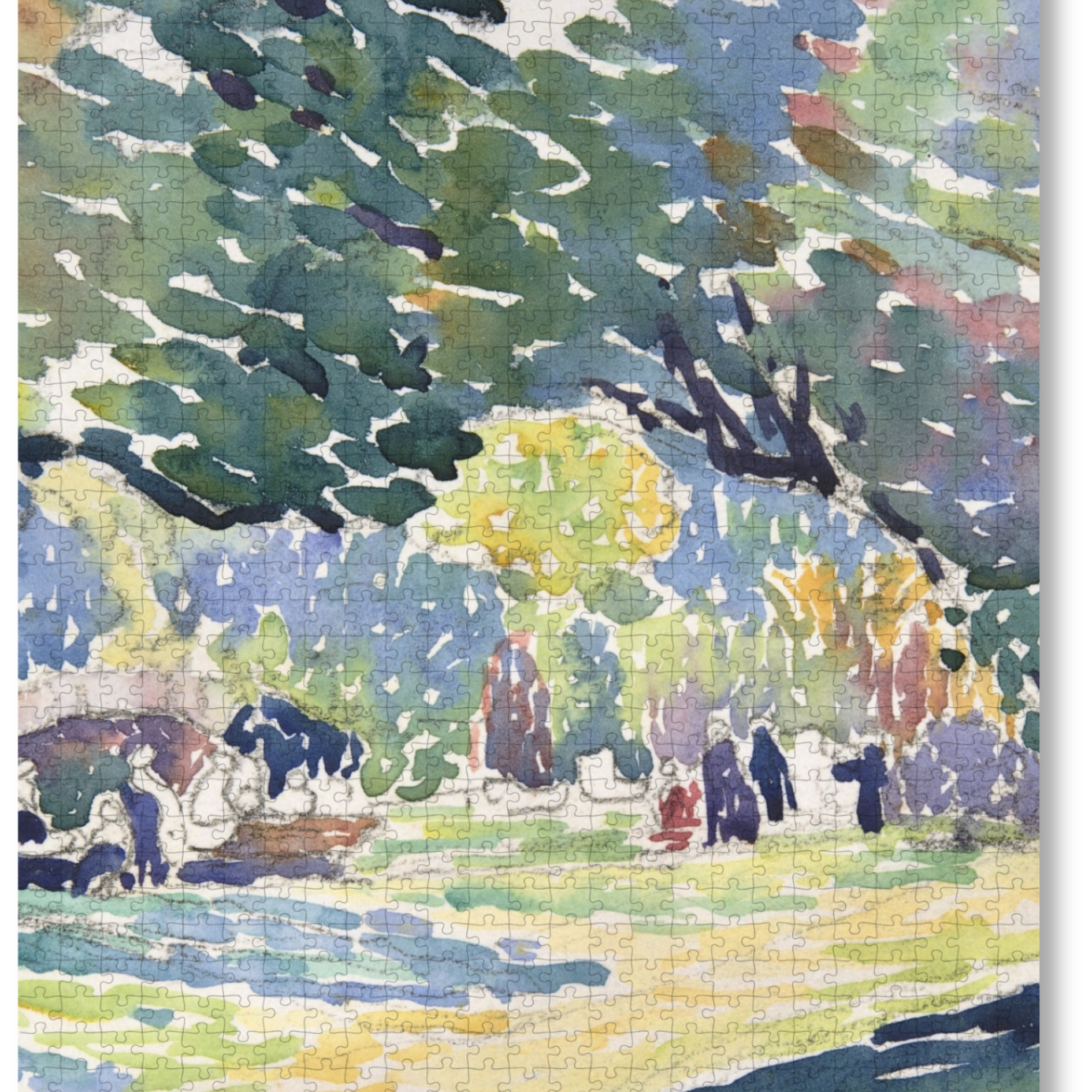 Landscape is a MasterPiece wooden jigsaw puzzle of one of Henri-Edmond Cross’s paintings. This artwork features dynamic brushstrokes and rich, earthy tones, capturing a windswept countryside under a dramatic sky.

Precision-cut from 3mm thick wood and expertly printed, our MasterPiece puzzles offer a tactile and satisfying puzzling experience like no other. They are perfect for classic art lovers and anyone looking for a thoughtful gift. 