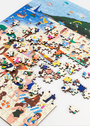 A premium wooden jigsaw puzzle that captures the energy of a sun-soaked summer day at one of Cape Towns most well known beaches. They are perfect for art lovers, proud South Africans and gift givers.