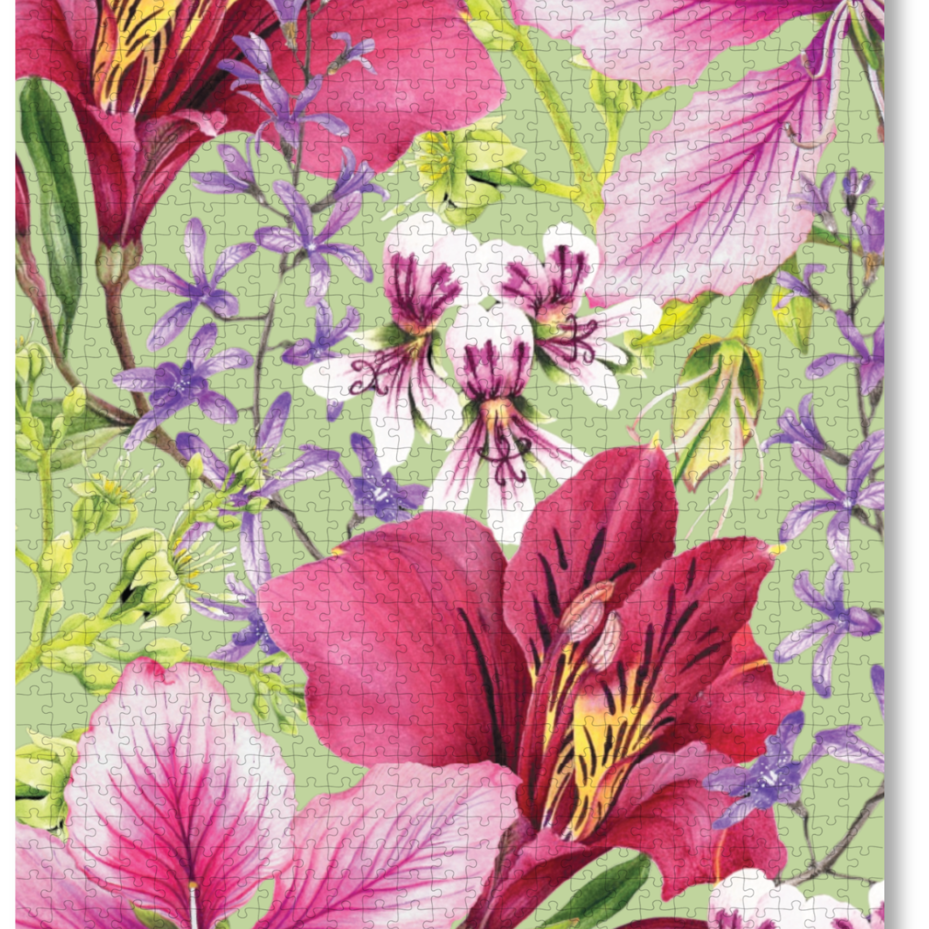 MasterPiece luxury wooden puzzle of Libby Bell watercolour artwork of fruits, bees and butterflies.