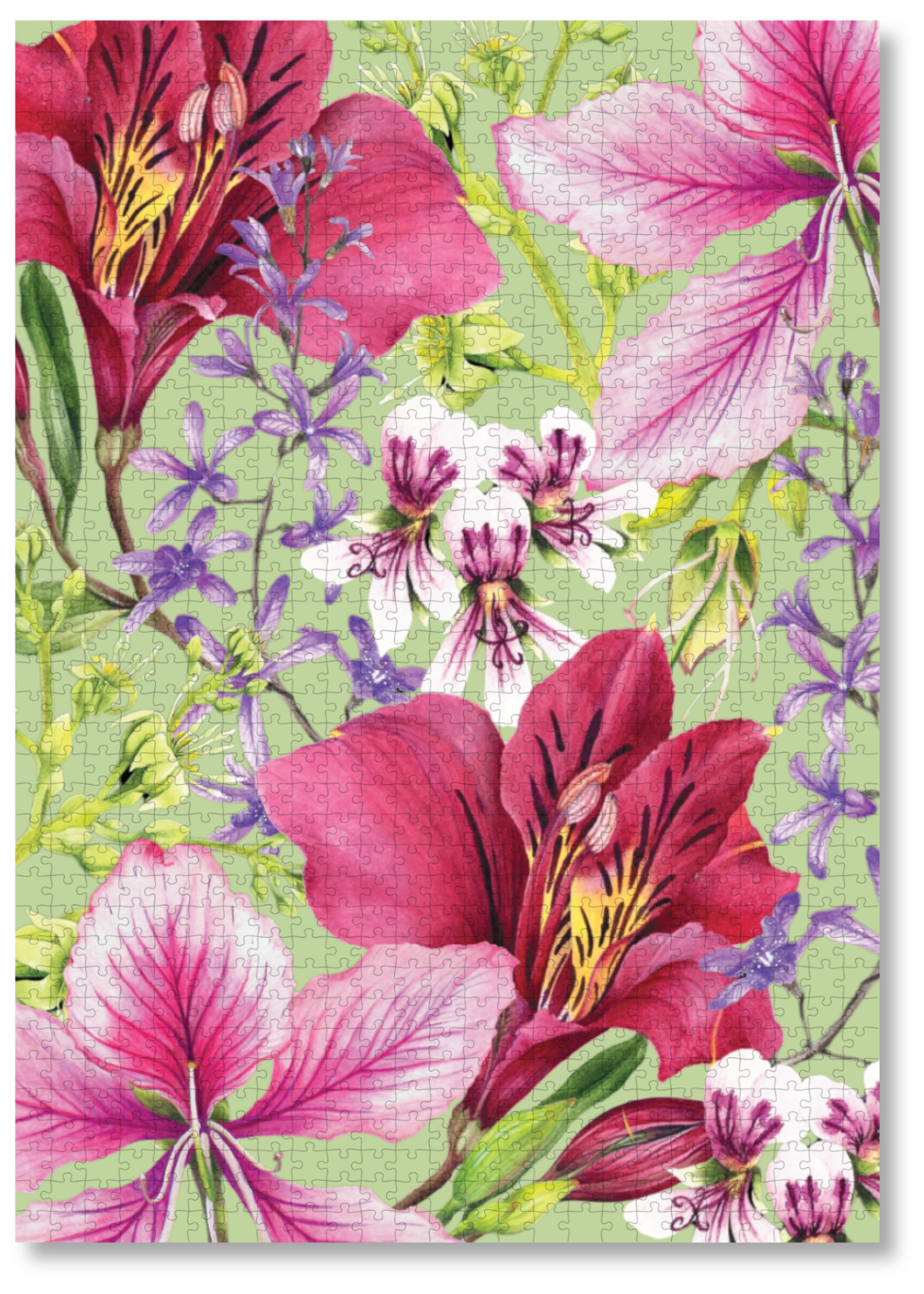 MasterPiece luxury wooden puzzle of Libby Bell watercolour artwork of fruits, bees and butterflies.