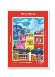 Bo-Kaap is a MasterPiece wooden jigsaw puzzle featuring&nbsp;a vibrant illustration of the iconic colourful homes beneath Table Mountain. Bold colours beautifully capture the charm and character of one of South Africa’s most beloved neighbourhoods.