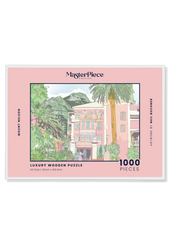Mount Nelson is a MasterPiece wooden jigsaw puzzle featuring an illustration of the legendary "Pink Lady" hotel.
Precision-cut from 3mm thick wood and expertly printed, our MasterPiece puzzles offer a tactile and satisfying puzzling experience like no other. This puzzle is perfect for art enthusiasts, Cape Town lovers and anyone looking for a thoughtful gift.