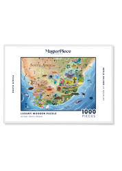 South Africa is a MasterPiece wooden jigsaw puzzle that brings together the landscapes, wildlife and iconic landmarks that make our country so special. From waves to wild bushveld to colourful flora and familiar scenes, each detail celebrates the richness of Mzansi. This is home.