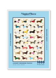 Stylish Sausages is a MasterPiece wooden jigsaw puzzle featuring an adorable line-up of sausage dogs strutting their stuff in various colourful jerseys and scarves, a must-have for dachshund lovers!

Precision-cut from 3mm thick wood and expertly printed, our MasterPiece puzzles offer a tactile and satisfying puzzling experience like no other. This puzzle is perfect for dachshund lovers and anyone looking for a thoughtful gift. 