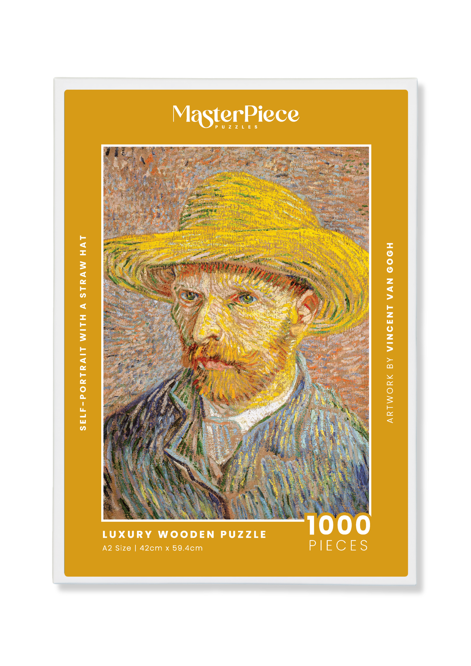 Self-Portrait with a Straw Hat by Van Gogh
