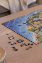 South Africa is a MasterPiece wooden jigsaw puzzle that brings together the landscapes, wildlife and iconic landmarks that make our country so special. From waves to wild bushveld to colourful flora and familiar scenes, each detail celebrates the richness of Mzansi. This is home.