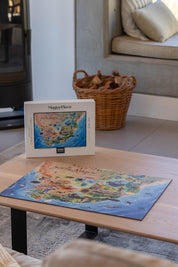 South Africa is a MasterPiece wooden jigsaw puzzle that brings together the landscapes, wildlife and iconic landmarks that make our country so special. From waves to wild bushveld to colourful flora and familiar scenes, each detail celebrates the richness of Mzansi. This is home.