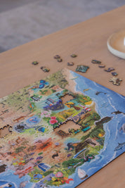 South Africa is a MasterPiece wooden jigsaw puzzle that brings together the landscapes, wildlife and iconic landmarks that make our country so special. From waves to wild bushveld to colourful flora and familiar scenes, each detail celebrates the richness of Mzansi. This is home.