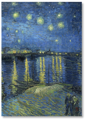 Starry Night Over the Rhône is a MasterPiece wooden jigsaw puzzle of Vincent Van Gogh's painting that depicts a serene nighttime scene of a deep blue sky filled with shimmering stars, their light reflecting off the Rhône River. Precision-cut from 3mm thick wood and expertly printed, our MasterPiece puzzles offer a tactile and satisfying puzzling experience like no other. They are perfect for classic art lovers, floral enthusiasts and anyone looking for a thoughtful gift.