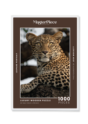 Leopard Portrait is a MasterPiece wooden jigsaw puzzle that features a beautiful portrait photograph of a leopard.

Precision-cut from 3mm thick wood and expertly printed, our MasterPiece puzzles offer a tactile and satisfying puzzling experience like no other. They are perfect for wildlife lovers, nature enthusiasts and anyone looking for a thoughtful gift.