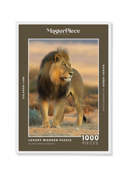 Kalahari Lion is a MasterPiece wooden jigsaw puzzle featuring a beautiful photograph of a male lion in the Kalahari. 

Precision-cut from 3mm thick wood and expertly printed, our MasterPiece puzzles offer a tactile and satisfying puzzling experience like no other. They are perfect for wildlife lovers, nature enthusiasts and anyone looking for a thoughtful gift.