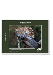 Lazy Leopard is a MasterPiece wooden jigsaw puzzle featuring a beautiful photograph of a leopard lounging over a branch of a tree.

Precision-cut from 3mm thick wood and expertly printed, our MasterPiece puzzles offer a tactile and satisfying puzzling experience like no other. They are perfect for wildlife lovers, nature enthusiasts and anyone looking for a thoughtful gift.