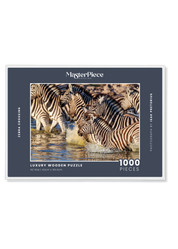 Zebra Crossing is a MasterPiece wooden jigsaw puzzle that features a beautiful photograph of a herd of zebras running through water.

Precision-cut from 3mm wood and expertly printed, our MasterPiece puzzles offer a tactile and satisfying puzzling experience like no other. They are perfect for wildlife lovers, nature enthusiasts and anyone looking for a thoughtful gift.