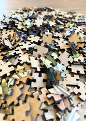 Fynbos Symphony is a MasterPiece wooden jigsaw puzzle that features a stunning nature-inspired illustration that is rich with diverse flora and fauna. Soft, earthy tones create a vintage botanical aesthetic, while vibrant birds and delicate insects bring the scene to life. Precision-cut from 3mm thick wood and expertly printed, our MasterPiece puzzles offer a tactile and satisfying puzzling experience like no other. They are perfect for art lovers, bird lovers and anyone looking for a thoughtful gift.