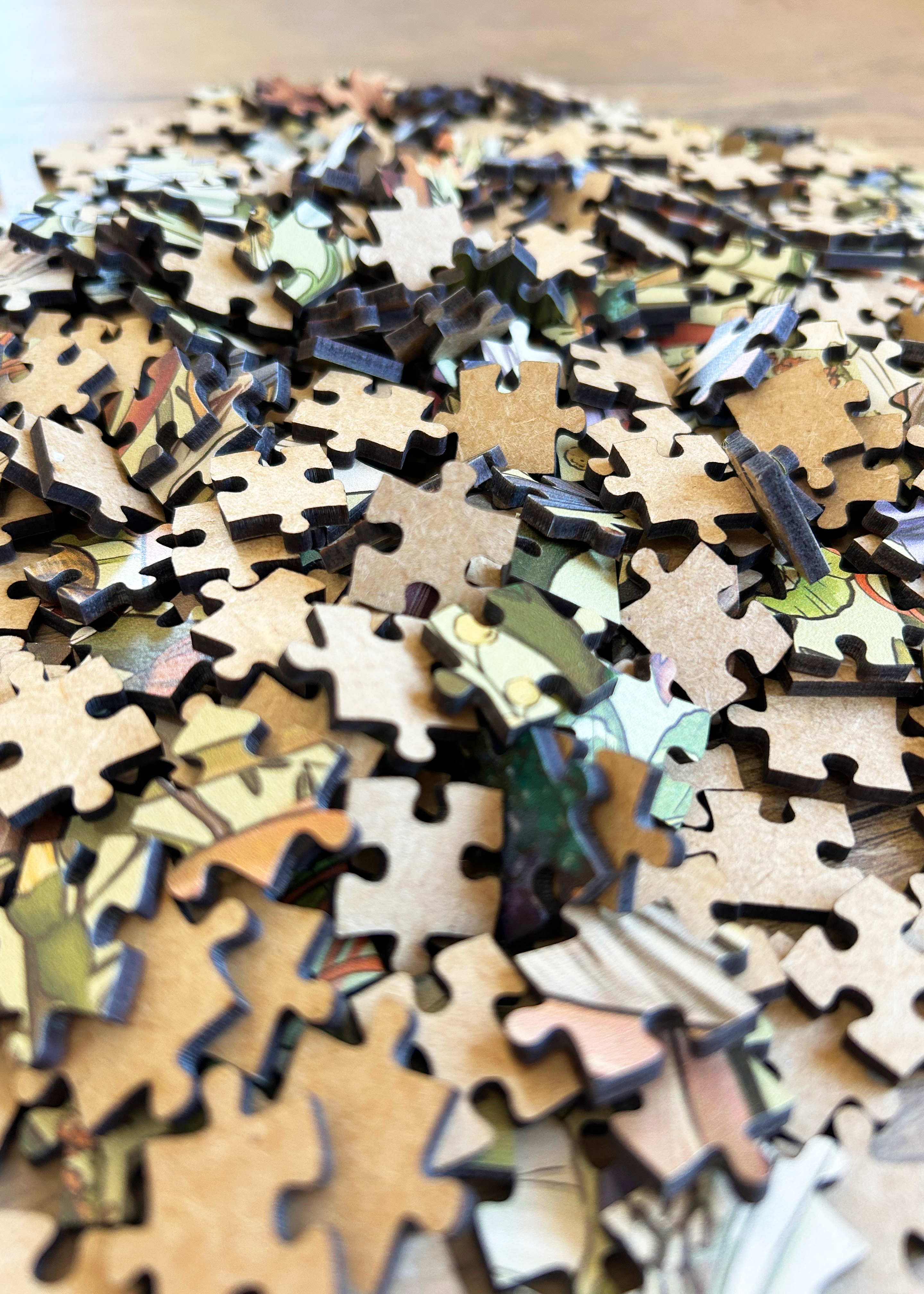 Fynbos Symphony is a MasterPiece wooden jigsaw puzzle that features a stunning nature-inspired illustration that is rich with diverse flora and fauna. Soft, earthy tones create a vintage botanical aesthetic, while vibrant birds and delicate insects bring the scene to life. Precision-cut from 3mm thick wood and expertly printed, our MasterPiece puzzles offer a tactile and satisfying puzzling experience like no other. They are perfect for art lovers, bird lovers and anyone looking for a thoughtful gift.
